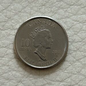 Canadian 10 Cent Coin year of the volunteer